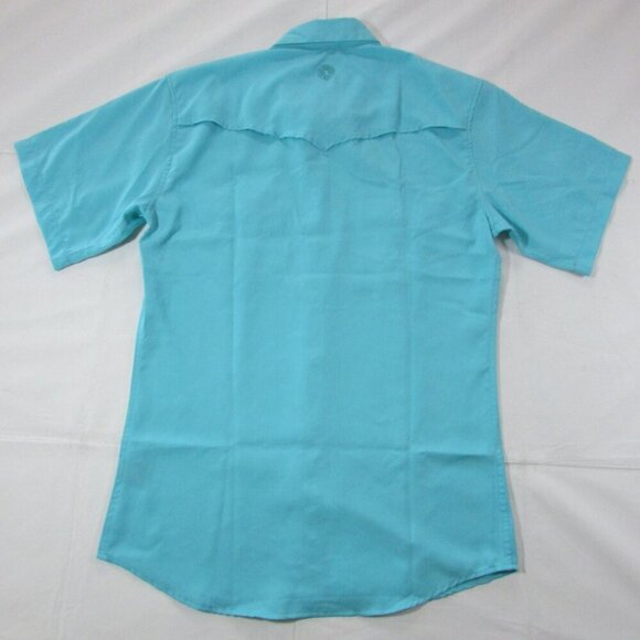 Hooey Men's Short Sleeve Sol Pearl Snap Western Shirt - Blue Curaco - Picture 2 of 3